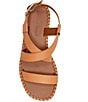 Color:Tangerine - Image 6 - Zelek Leather Flat Ankle Strap Sandals