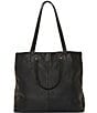 Color:Black - Image 1 - Lucky Jema Leather Tote Bag
