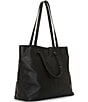Color:Black - Image 4 - Lucky Jema Leather Tote Bag