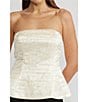 Lucy Paris Amy Woven Strapless Peplum Top - Image 6