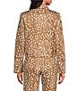 Lucy Paris Bambi Printed Collared Long Sleeve Button Front Coordinating Suede Jacket - Image 2