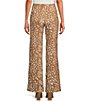 Lucy Paris Bambi Printed High Rise Straight Leg Coordinating Suede Pants - Image 2