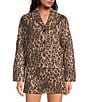 Lucy Paris Barren Leopard Print V-Neck Long Sleeve Faux Suede Jacket, Color:Leopard - Image 2