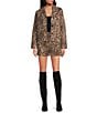 Lucy Paris Barren Leopard Print V-Neck Long Sleeve Faux Suede Jacket, Color:Leopard - Image 4