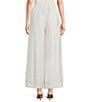 Lucy Paris Bea Flowy Flat Front Wide Leg Coordinating Pants, Color:Ivory - Image 2