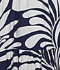 Lucy Paris Bloom A-Line Pull-On Coordinating Midi Skirt, Color:Navy/White - Image 4