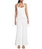 Lucy Paris Clemetine Square Neck Sleeveless Bow Front Vest, Color:White - Image 3