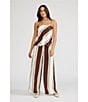 Lucy Paris Coordinating Maisy Stripe Printed Wide Leg Pants, Color:Brown Cream - Image 5