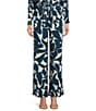 Lucy Paris Coordinating Rue Geo Print Wide Leg Pants, Color:Blue - Image 1