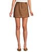 Lucy Paris Darry Suede Mini Skirt, Color:Toffee - Image 1