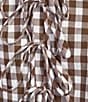 Lucy Paris Holly Gingham Print V-Neck Sleeveless Tie-Front Coordinating Top - Image 4