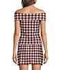 Lucy Paris Illa Check Knit Off-The-Shoulder Coordinating Top - Image 2