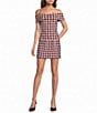 Lucy Paris Illa Check Knit Off-The-Shoulder Coordinating Top - Image 3