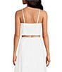 Lucy Paris Inga Floral Embroidered Square Neck Sleeveless Coordinating Crop Top - Image 2