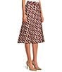 Lucy Paris Katalina Geo Print Knit Midi Coordinating Skirt, Color:Burgundy Cream - Image 3