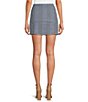 Color:Blue Multi - Image 2 - Knit Geometric Print Tonal Stitching Coordinating Mini Skirt