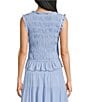 Lucy Paris Livia Smocked V-Neck Sleeveless Coordinating Top - Image 2