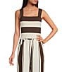 Lucy Paris Lula Coordinating Colorblock Square Neck Sleeveless Top - Image 1