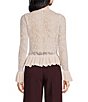 Lucy Paris Maison Round Neck Long Sleeve Button Front Ruffle Top - Image 6