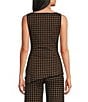 Lucy Paris Mia Dot Patterned Boat Neck Sleeveless Asymmetric Hem Coordinating Knit Top - Image 2