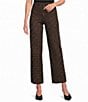 Lucy Paris Mia Dot Patterned High Rise Straight Leg Coordinating Knit Pants - Image 1