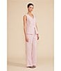 Lucy Paris Mila V-Neck Sleeveless Fit & Flare Button-Front Coordinating Vest, Color:Pink - Image 6