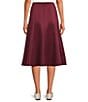 Lucy Paris Oleksa Faux Suede Midi Skirt, Color:Burgundy - Image 2