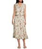 Lucy Paris Olivia Floral Print V-Neck Ruffle Trim Button Front Coordinating Blouse, Color:Ivory Floral - Image 3