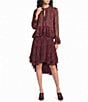 Lucy Paris Paisley Print Ruffle Keyhole Neck Long Sleeve Coordinating Top - Image 3