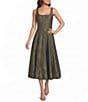 Lucy Paris Petite Size Alain Panel Square Neck Sleeveless A-Line Midi Dress - Image 1