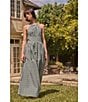 Lucy Paris Petite Size Gingham Print Halter Neck Sleeveless Maxi Dress - Image 5