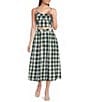 Lucy Paris Petite Size Honey Gingham Print Coordinating A-Line Maxi Skirt - Image 3