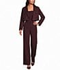 Lucy Paris Petite Size Moto Suede Collared Long Sleeve Jacket - Image 3