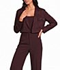 Lucy Paris Petite Size Moto Suede Collared Long Sleeve Jacket - Image 4