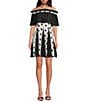 Lucy Paris Petite Size Nutini Polka Dot Off-the-Shoulder A-Line Mini Dress - Image 1