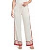 Lucy Paris Petite Size Whitney Satin Stripe High-Rise Coordinating Pants - Image 1