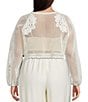 Lucy Paris Plus Dual Reversible Crochet Top, Color:Beige - Image 4