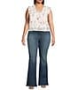 Lucy Paris Plus Olivia Prairie V-Neck Floral Print Blouse, Color:Ivory Floral - Image 3