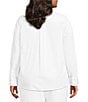 Lucy Paris Plus Size Anika Bow Point Collar Long Sleeves Button Front Shirt, Color:White - Image 3