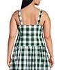 Lucy Paris Plus Size Annie Gingham Print Square Neck Sleeveless Coordinating Crop Tank Top - Image 2