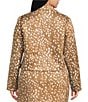 Lucy Paris Plus Size Bambi Printed Collared Long Sleeve Button Front Coordinating Suede Jacket - Image 2