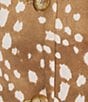 Lucy Paris Plus Size Bambi Printed Collared Long Sleeve Button Front Coordinating Suede Jacket - Image 4