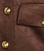 Lucy Paris Plus Size Brynn Suede Collared Long Sleeve Button Front Cropped Jacket - Image 4