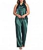 Lucy Paris Plus Size Faith Satin Scarf Halter Neck Sleeveless Top - Image 3