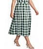 Lucy Paris Plus Size Honey Gingham Print Coordinating A-Line Maxi Skirt - Image 1