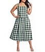 Lucy Paris Plus Size Honey Gingham Print Coordinating A-Line Maxi Skirt - Image 3