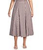 Lucy Paris Plus Size Hope Gingham Print A-Line Coordinating Midi Skirt - Image 1