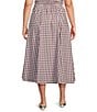 Lucy Paris Plus Size Hope Gingham Print A-Line Coordinating Midi Skirt - Image 2