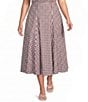 Lucy Paris Plus Size Hope Gingham Print A-Line Coordinating Midi Skirt - Image 1