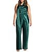 Lucy Paris Plus Size Jeiel Satin High Rise Wide Leg Coordinating Pants - Image 3